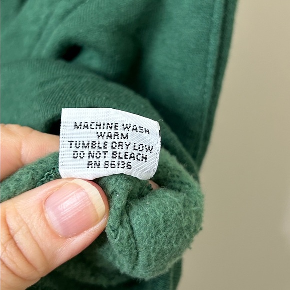 BRYN WALKER Green Sweatshirt Dress Bamboo Organic Cotton Size Large - Picture 13 of 15